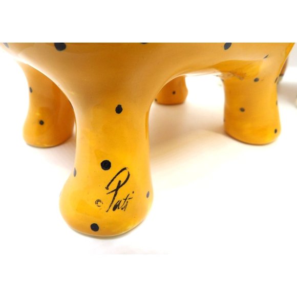 Ganz Bella Casa Ceramic Chair and Ottoman Bank signed by Pati - Picture 6 of 7